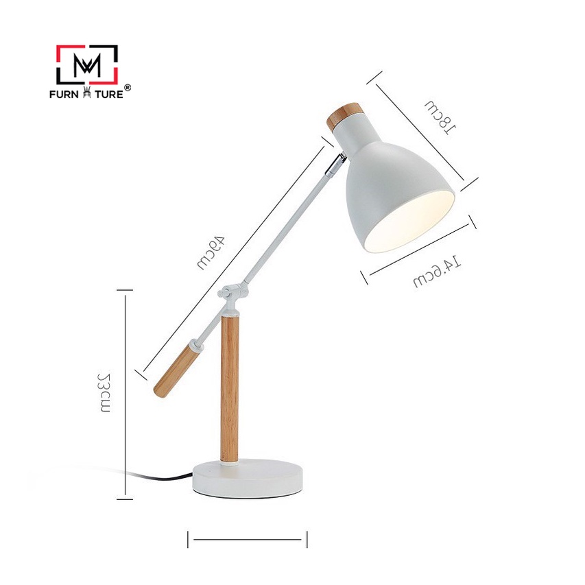 Đèn bàn gỗ bóng led scholar MW9326 thương hiệu MW FURNITURE