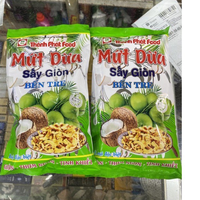 Mứt Dừa Sấy Giòn Thành Phát Food Gói 200g