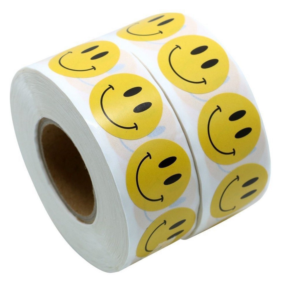 Cuộn 500 tem Sticker Thank you in Màu Tự Dính - Tem cảm ơn-Cuộn Sticker cảm ơn 500 tem