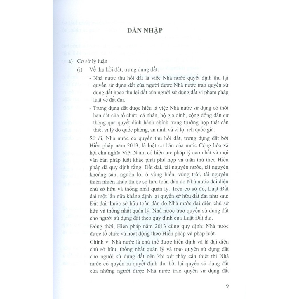 Sách - Quy Trình Pháp Lý Thu Hồi Đất, Trưng Dụng Đất, Bồi Thường, Hỗ Trợ, Tái Định Cư Và Giải Quyết Khiếu Nại, Tố Cáo..)