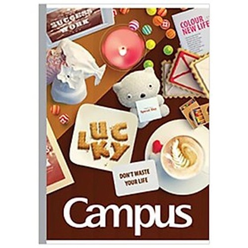 Lốc 10 quyển vở kẻ ngang Campus 200 Trang Gift tập kẻ ngang có gáy in hình dễ thương ANKICO