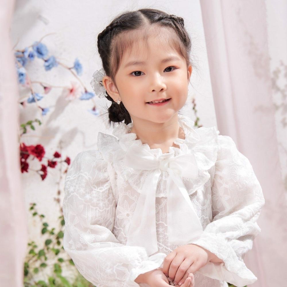 Đầm ren nơ mẫu mới xinh xắn bé gái Rabity 61325