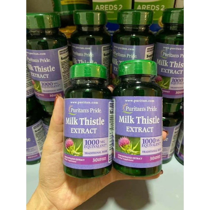Viên uống bổ gan PURITANS PRIDE Milk Thistle Extract 1000mg của Mỹ 180v