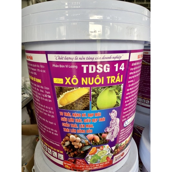 XÔ NUÔI TRÁI phân bón vi lượng TDSG14