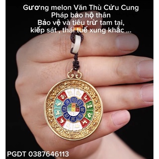 Gương melon văn thù cửu cung - trừ hạn tam tai, kiếp sát, thái tuế