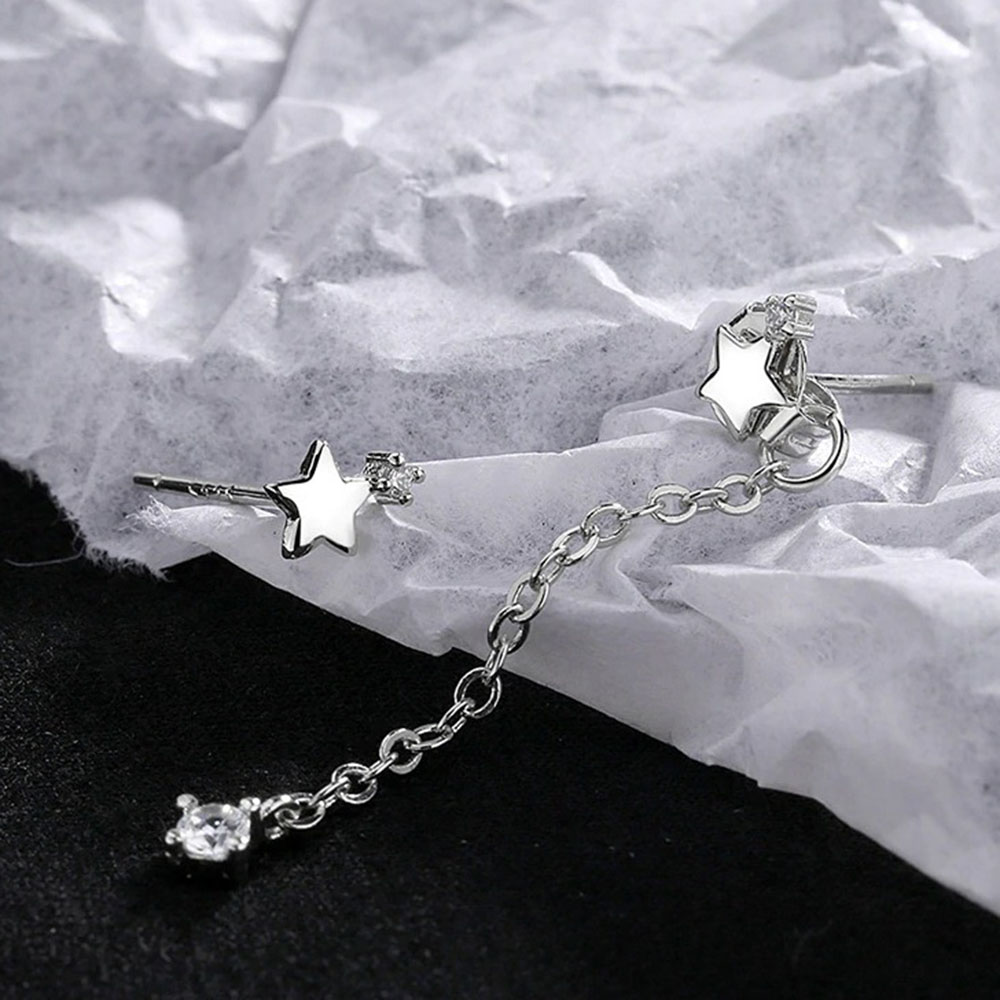 Bông Tai Dáng Dài Hình Ngôi Sao Xinh Xắn Cho Nữ