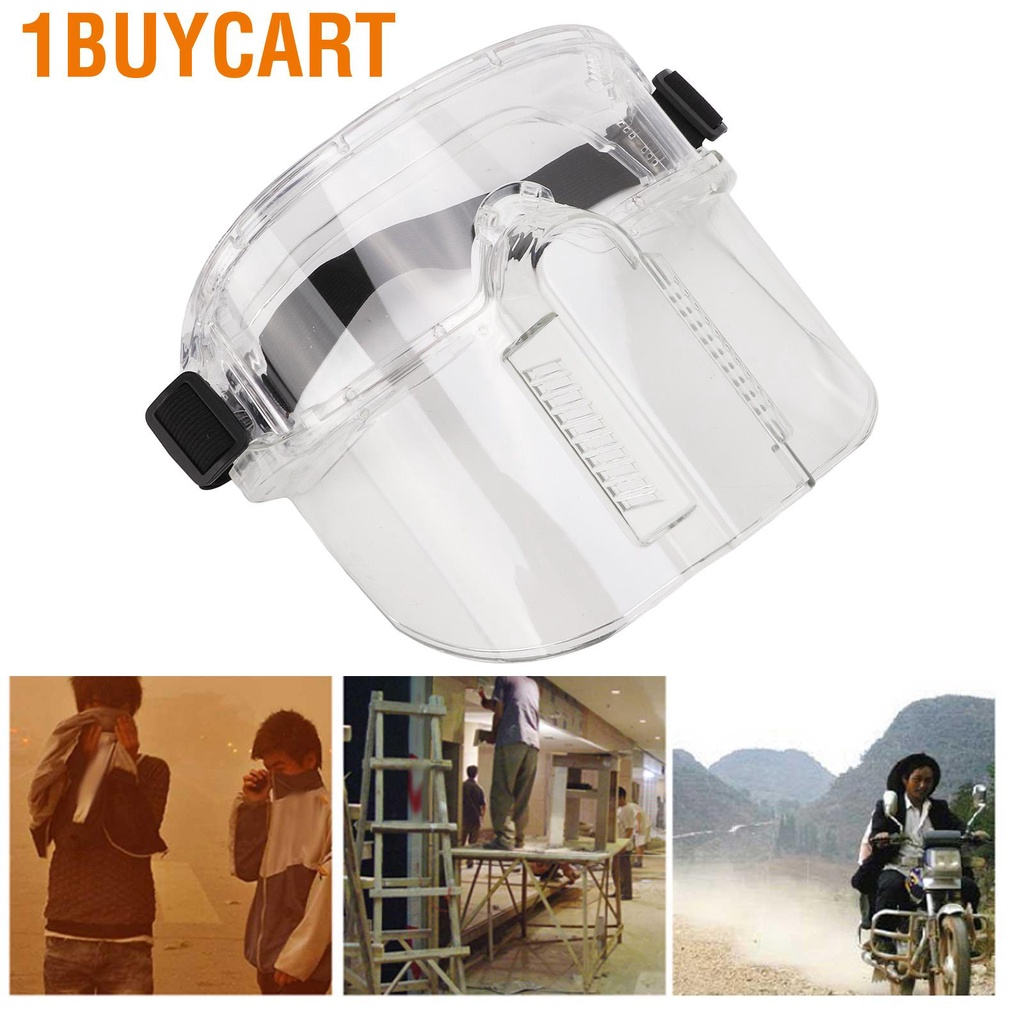 1buycart Full Face Shield Transparent Detachable UV Resistant Antisplash Protection Guard for Kitchen