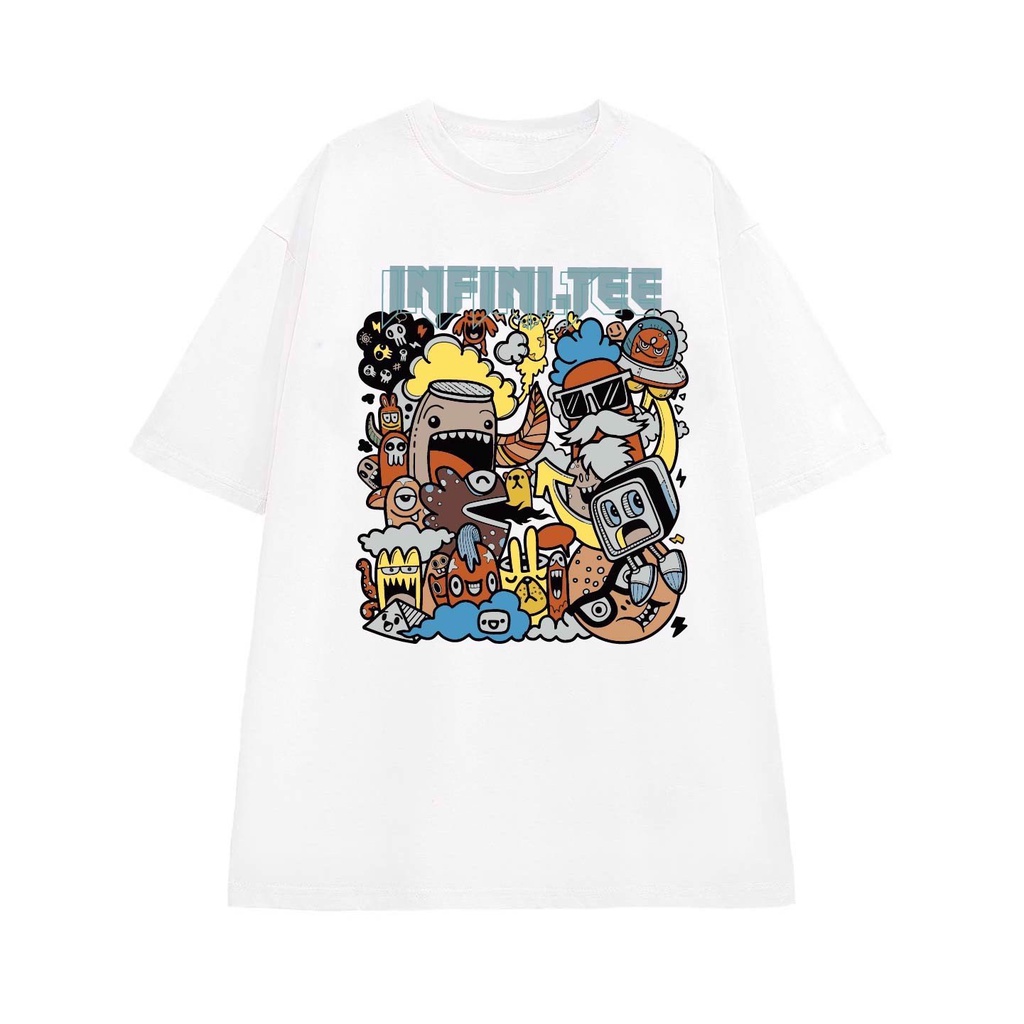 Áo thun INFINITEE Fni0366, Thun 100% Cotton - form rộng Unisex.