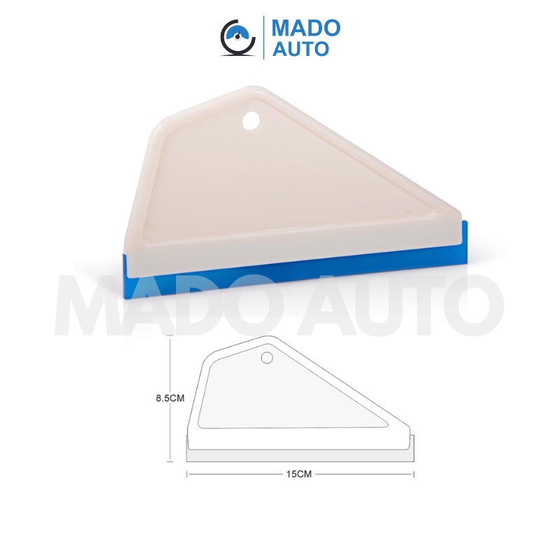 Gạt dán Film cách nhiệt ô tô nhựa trắng lưỡi cao su xanh (có lưỡi thay) MADO AUTO FG15