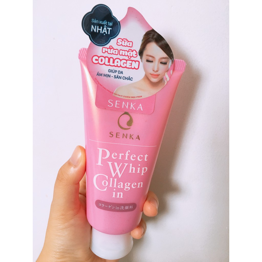 Sữa rửa mặt Senka Perfect Whip Collagen in 120g của Nhật là một trong những dòng sữa rửa mặt tạo bọt được ưa chuộng nhất