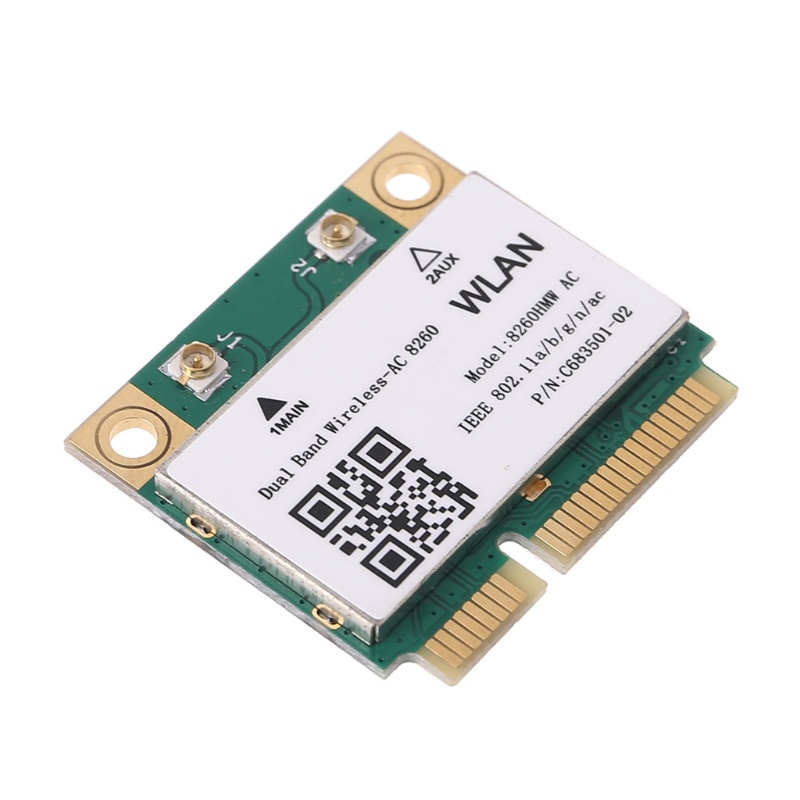 Thẻ wifi không dây PICe Bluetooth 802.11ac 867mbps 8260hw AV 2.4g+5G dành cho máy tính xách tay