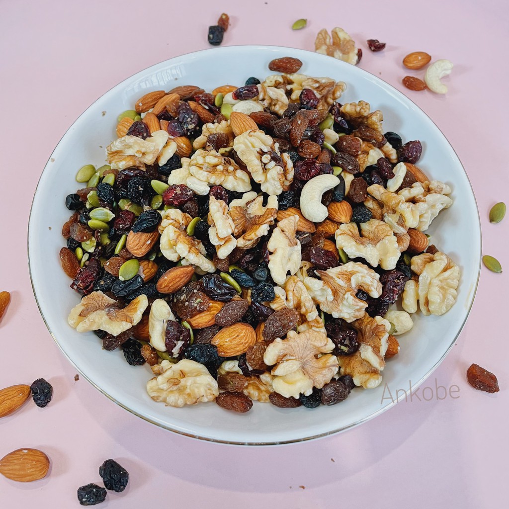 Túi 250g Granola 7 loại hạt không đường, hỗ trợ giảm cân, nhiều dinh dưỡng và tốt cho mẹ bầu, hạt sấy thơm giòn | BigBuy360 - bigbuy360.vn