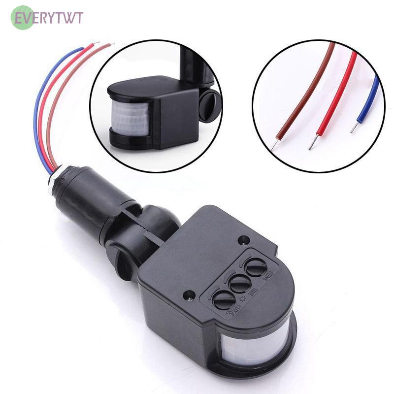 180° 110-220V PIR Infrared Automatic Motion Sensor Detector Wall Lamp Switch