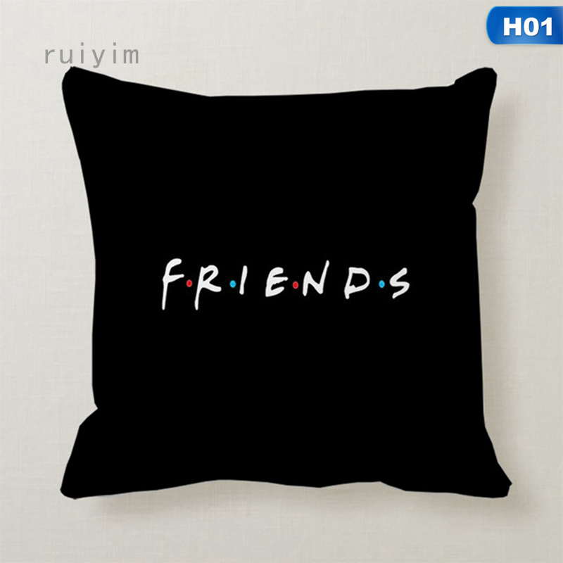 Áo Gối Vuông Màu Đen In Chữ Friends Tvs Thời Trang