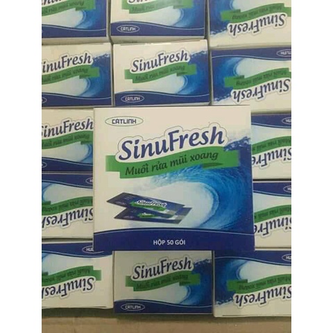 Muối Rửa Mũi Xoang Sinufresh Cát Linh.Vệ Sinh Mũi,Nghẹt Mũi.Hộp 50 Gói