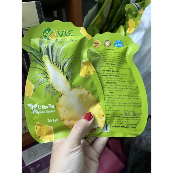 Kẹo dứa giảm cân VIC Plus tem nguyên