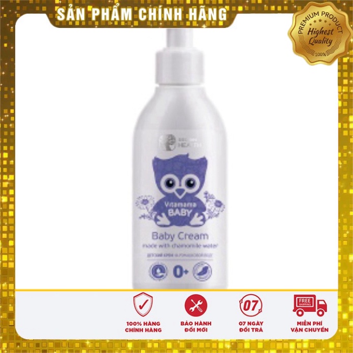 Kem xoa dành cho trẻ em với nước hoa Cúc La mã Vitamama Baby Baby Cream SIBERI made with chamomile water