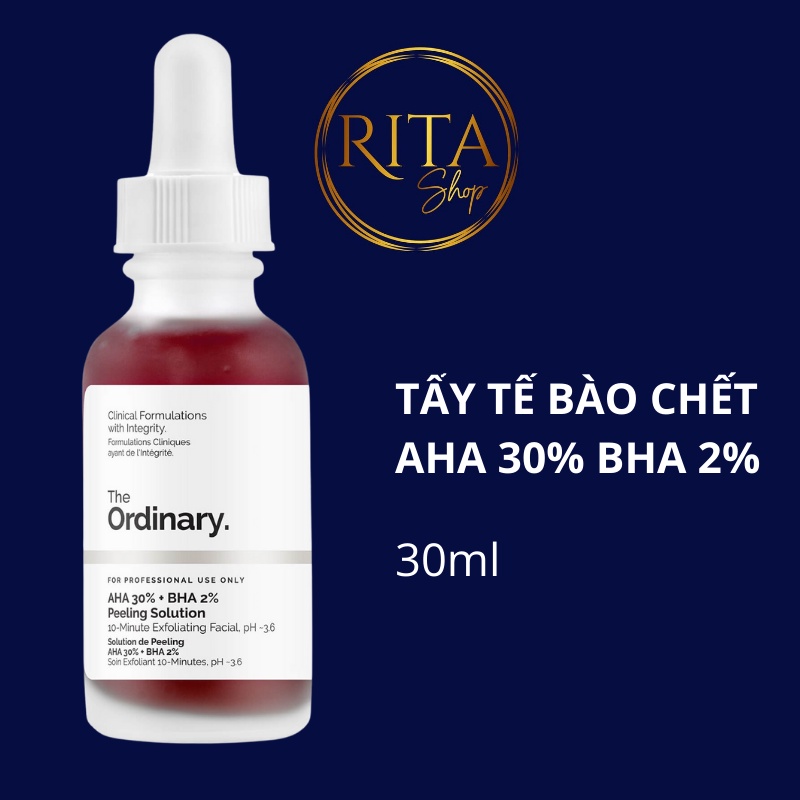 [BILL MỸ] Serum tẩy tế bào chết hoá học The Ordinary AHA 30%+ BHA 2% Peeling Solution tinh chất làm sáng da