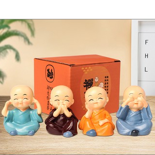 Bộ 4 chú tiểu tứ không 4TK tặng kèm keo dán