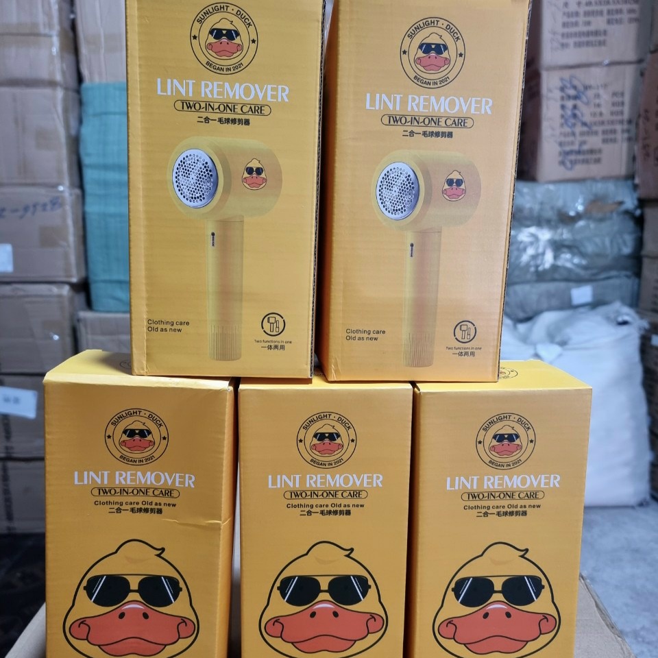 Máy cắt lông Xù 2 in 1 kiêm con Lăn làm sạch quần áo len dạ Sạc Pin tiện dụng