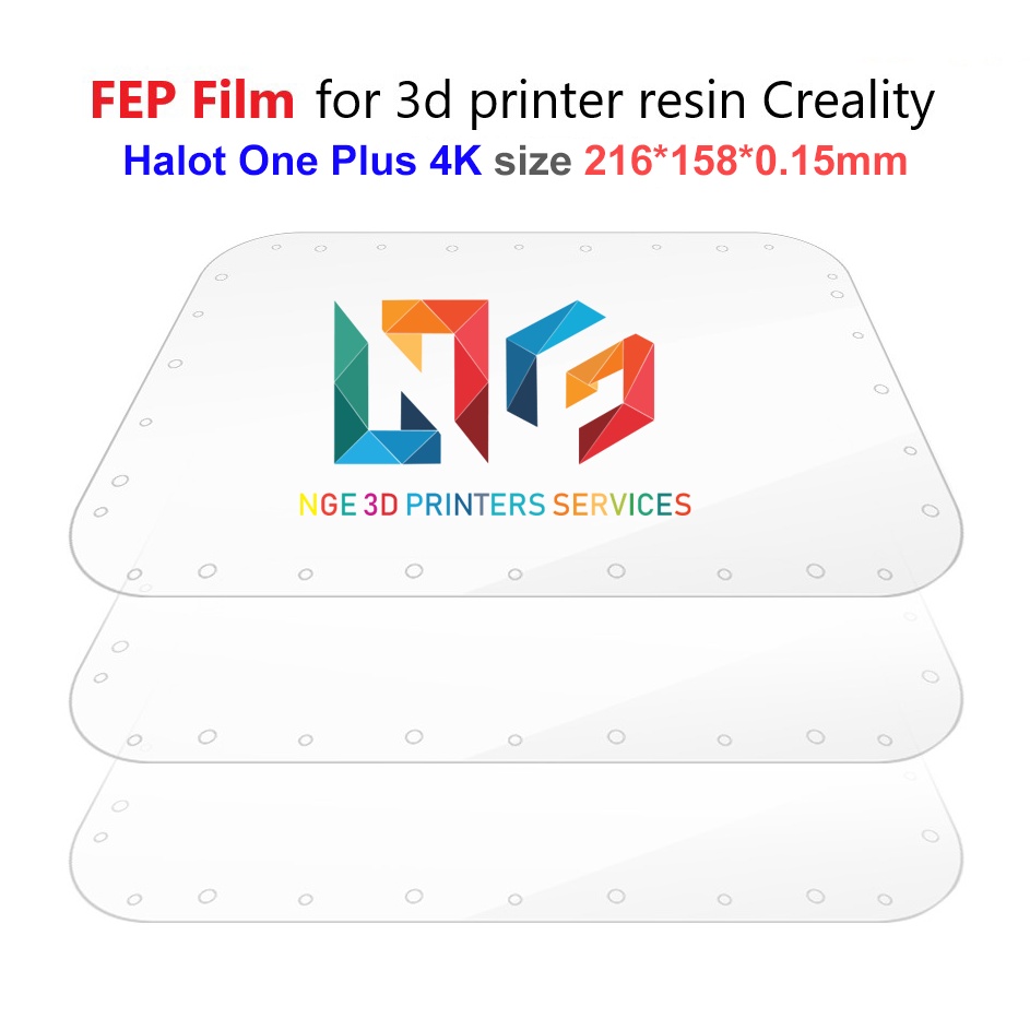 Tấm FEP Film cho máy in 3d Creality resin Halot-One Plus khổ 216*158*0.15mm