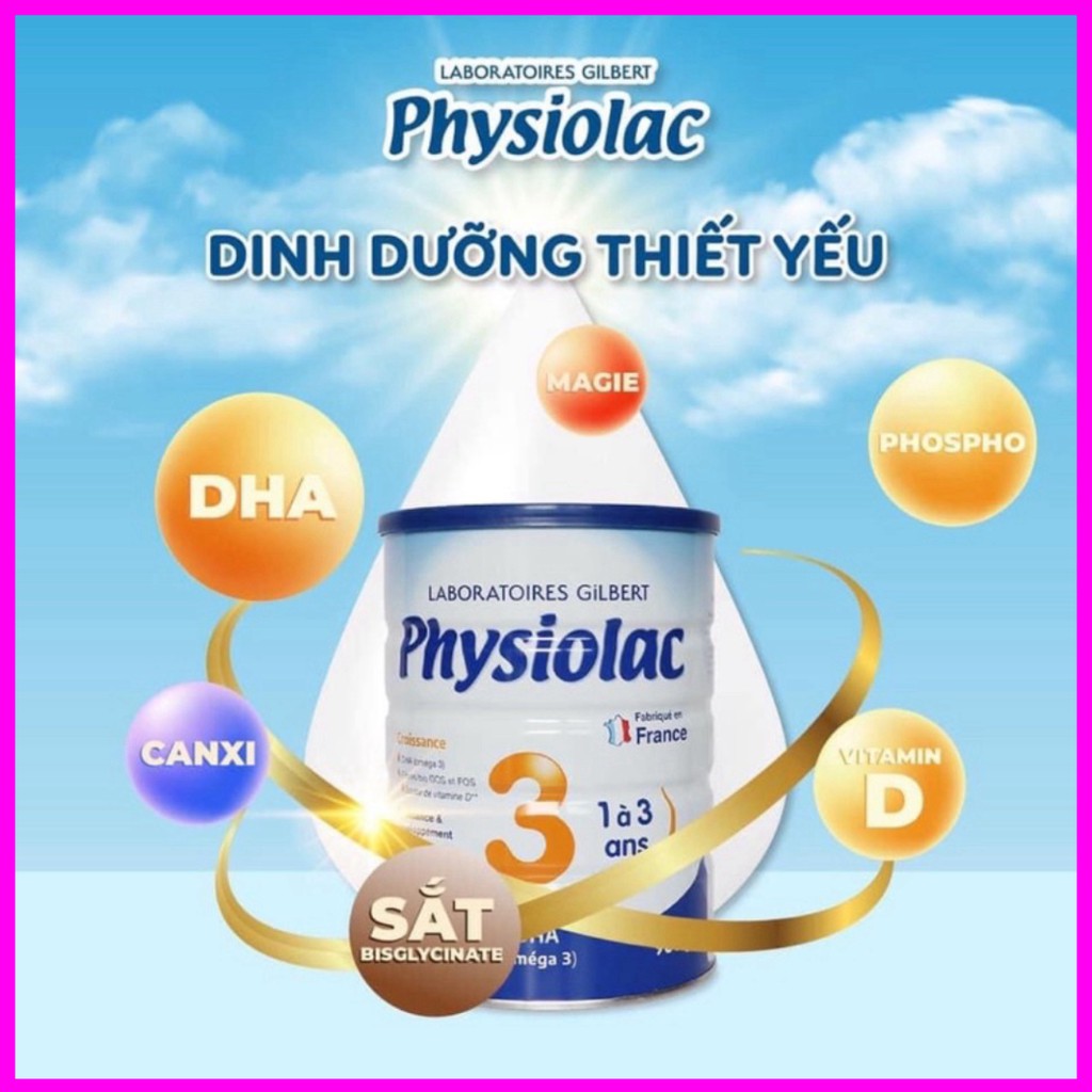 [ HÀNG MỚI VỀ ] Sữa Bột Physiolac Số 1 - Số 2 - Số 3 900G Date xa