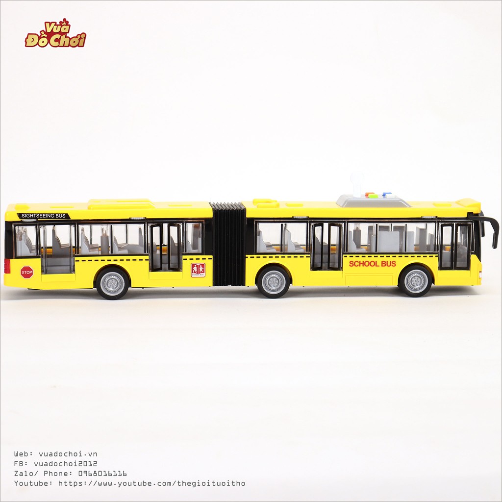 BỘ ĐỒ CHƠI Ô TÔ XE BUÝT CHO BÉ - XE BUS CÓ ĐÈN VÀ ÂM THANH CHẠY ĐÀ