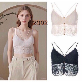 Áo bra ren dáng croptop có cúc