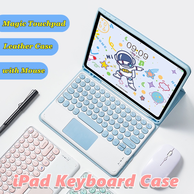 Ốp Máy Tính Bảng Có Bàn Phím Bluetooth Không Dây Cho iPad Touchpad 10.2 '' iPad 7th / 8th / 9th Gen 10.9 '' Air4 / Air5 2021 / 2020 Pro 11 ''