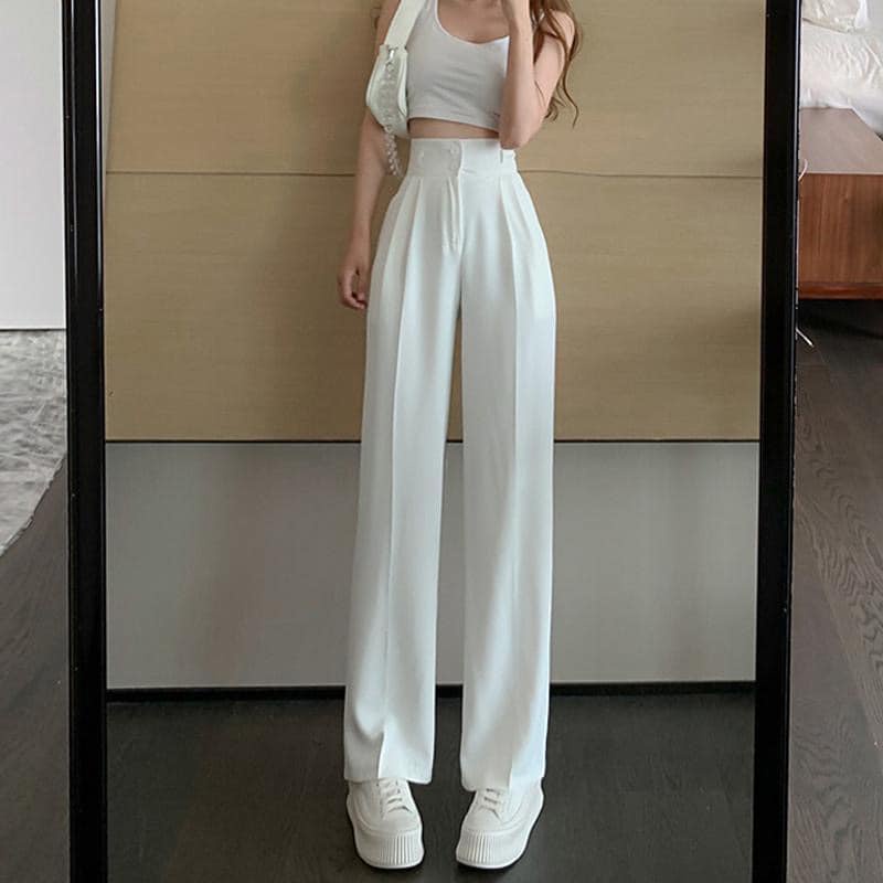 Quần  xuông ống rộng chất tuyết mưa hàng đẹp G19