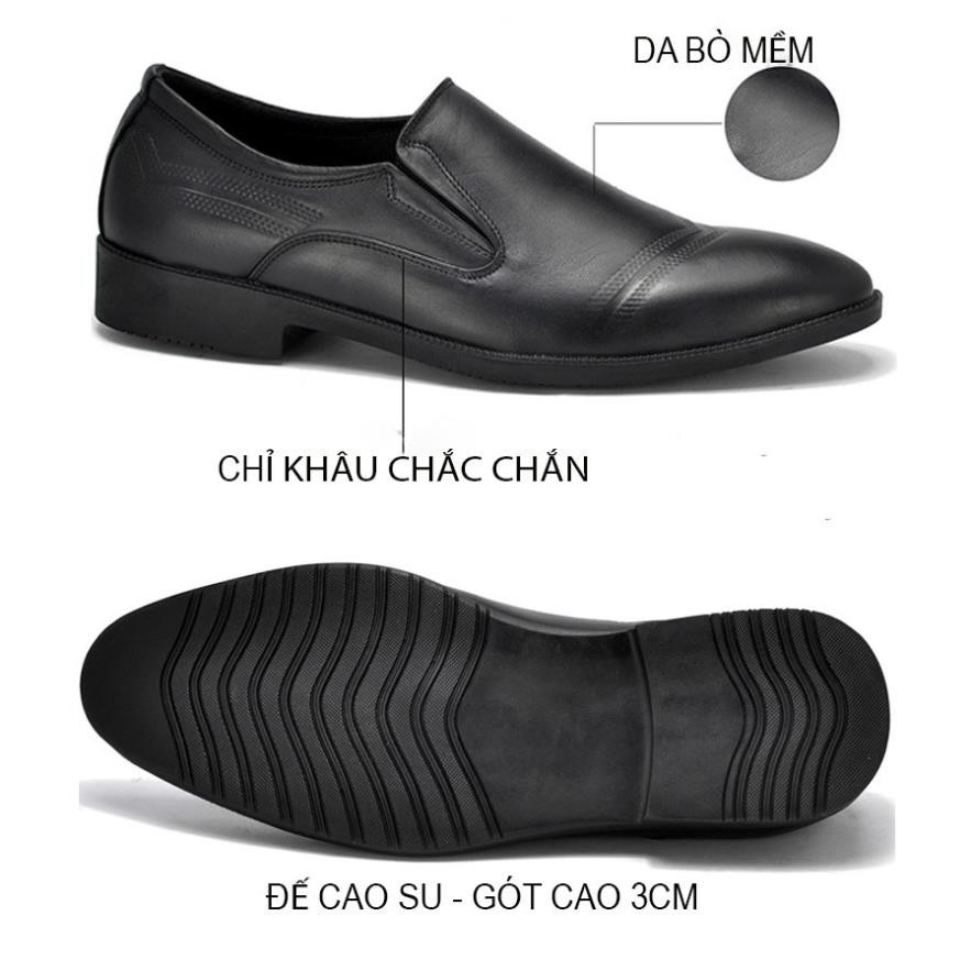 Giày Tây Nam Việt Nam Xuất Khẩu Màu Đen, Đế Êm, Da Mềm Mã CS01 hàng cao cấp
