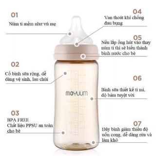 BÌNH SỮA MOYUUM HÀN QUỐC 170ML VÀ 270ML