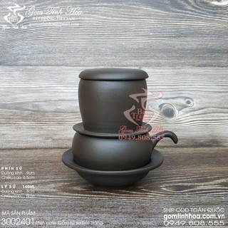 Phin cafe gốm tử sa Bát Tràng