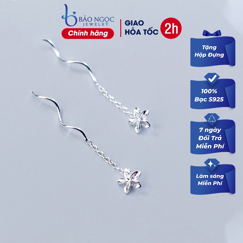 Khuyên Tai Bạc Nữ S925 Dáng Dài Cá Tính S925 B2449 - Bảo Ngọc jewelry