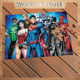 [MADE IN VIET NAM] Tranh xếp hình gỗ justice league unlimited 300 - 500 mảnh ghép,bộ ghép hình,đồ chơi xếp hình WP71