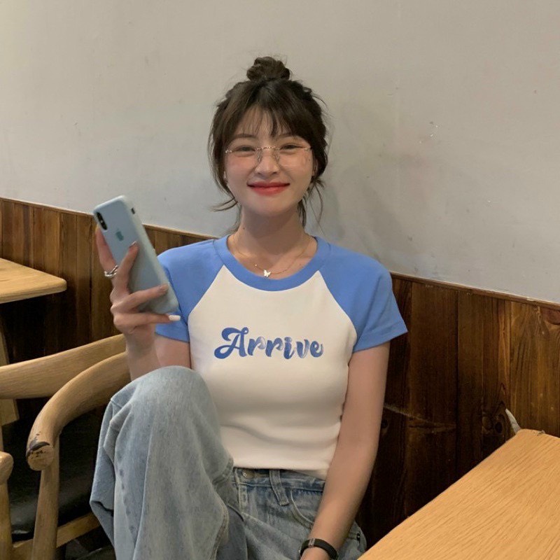 Áo thun croptop nữ dễ thương Cherry Baby phong cách Hàn Quốc