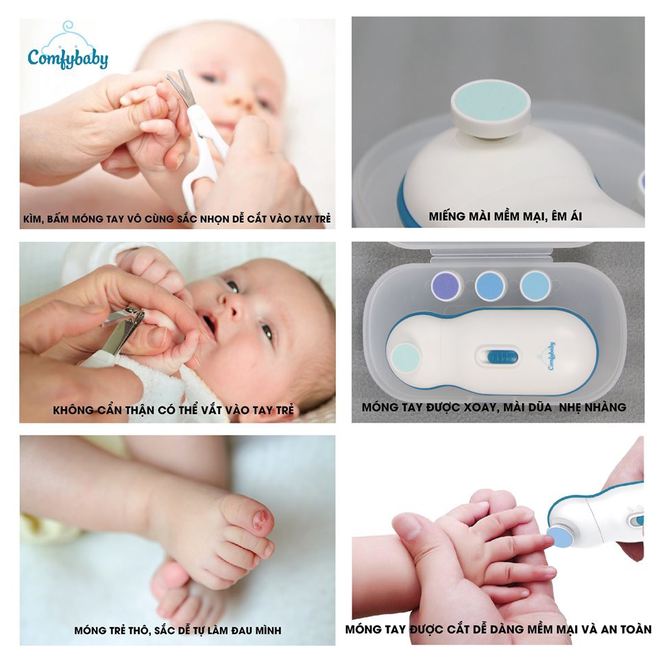 FREE SHIP !!! Máy dũa móng tay tự động cho trẻ Comfybaby 0419-CF-006-ME4450