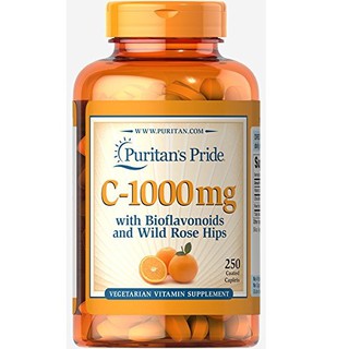 CHÍNH HÃNG- Viên uống bổ sung vitamin C chống lão hóa, làm đẹp da ngừa thâm tan chậm Puritan's Pride C-Time 1000mg 250v