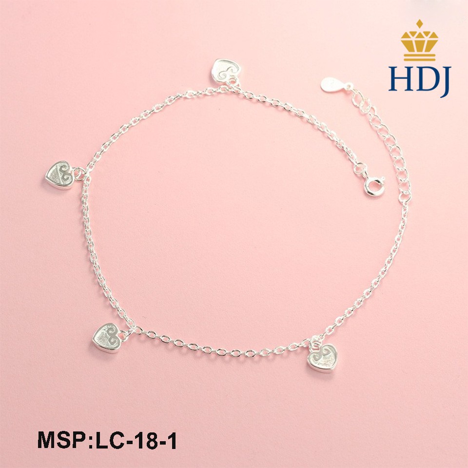 Lắc chân nữ bạc hình trái tim đính đá đơn giản trang sức cao cấp HDJ mã LC-18-1 Hàng Xuất Khẩu | BigBuy360 - bigbuy360.vn
