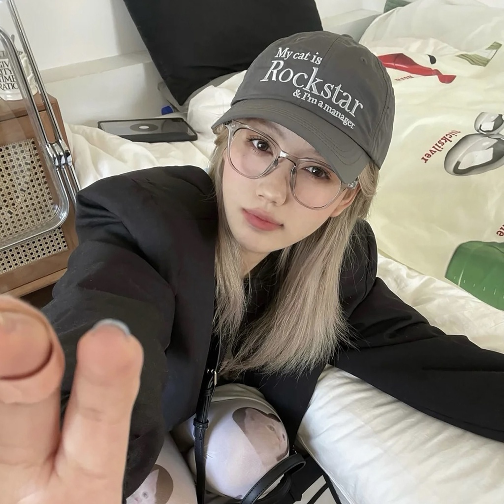Mũ Lưỡi Trai Mềm In Chữ My Catis Rockstar Màu Xám Dễ Phối Đồ Thời Trang Cho Nữ