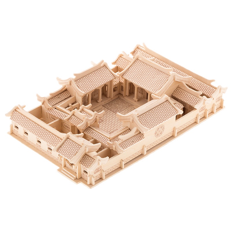 Mô hình gỗ lắp ghép trang trí 3D Tứ Hợp Viện Bắc Kinh