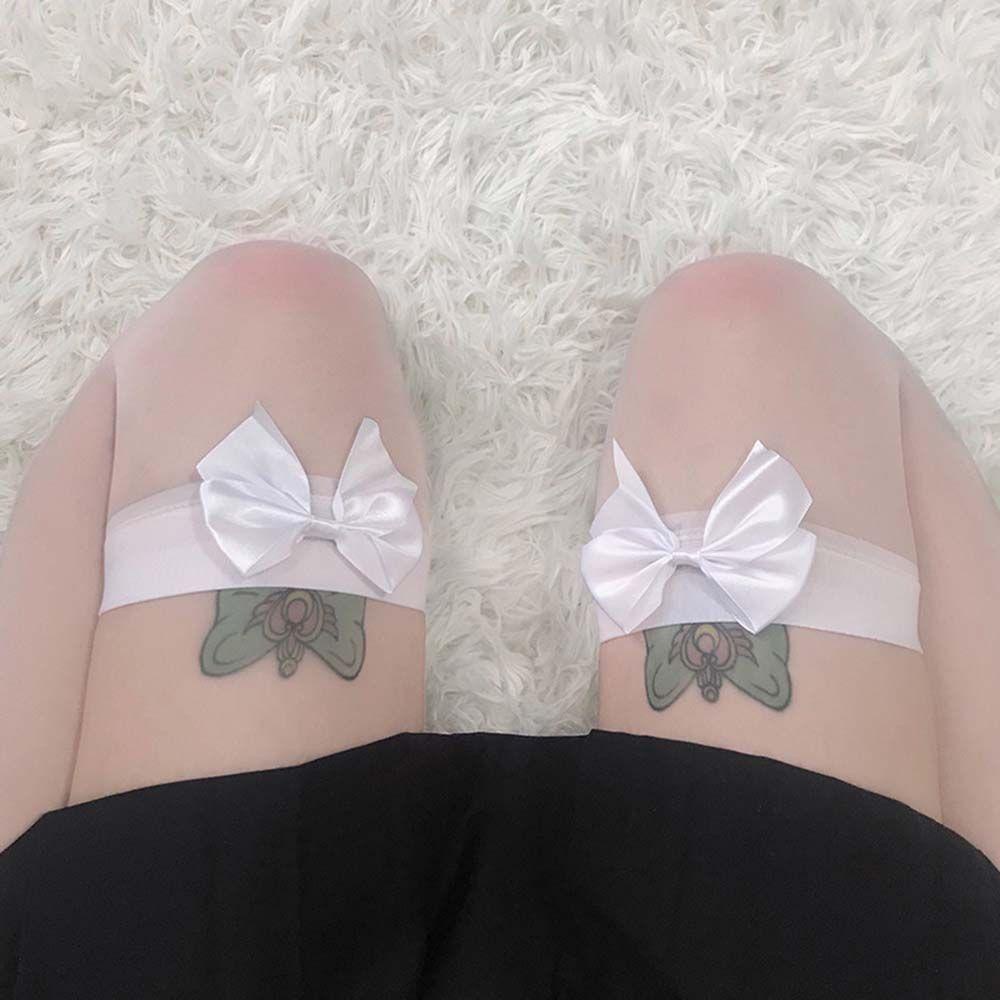 Tất Lưới Dài Đính Nơ Đáng Yêu Cho Nữ