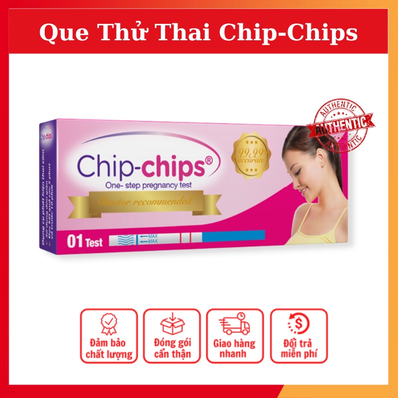 Que Thử Thai Chip Chip 2 Vạch Chính Xác Nhanh Chóng Che Tên