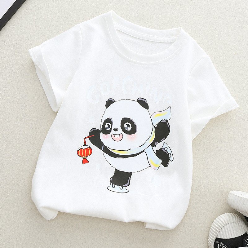 Áo thun bé gái hình gấu PANDA dễ thương, xinh xắn . Chất vải thoáng mát. T44