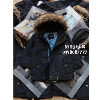 Áo Parka Bé Trai Logo Khủng Long Xanh Than Next