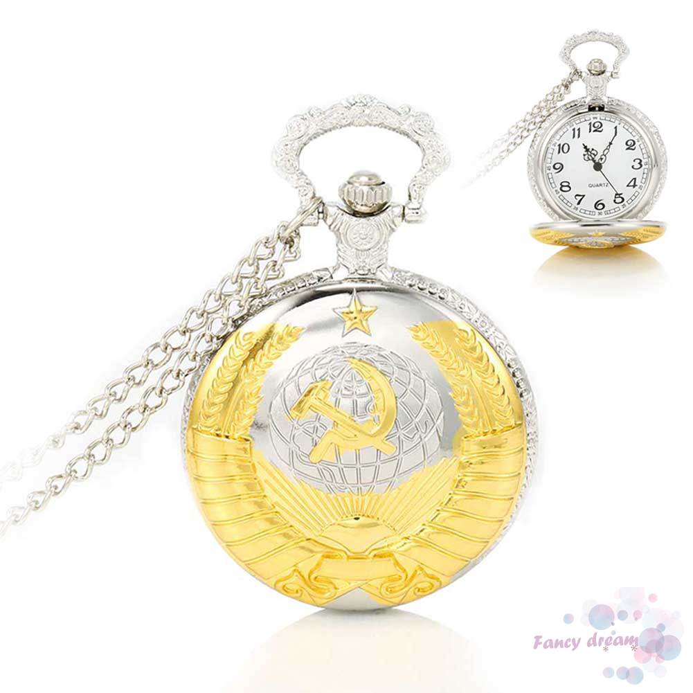 Đồng Hồ Quả Quýt Chạm Khắc Hình Búa Liềm