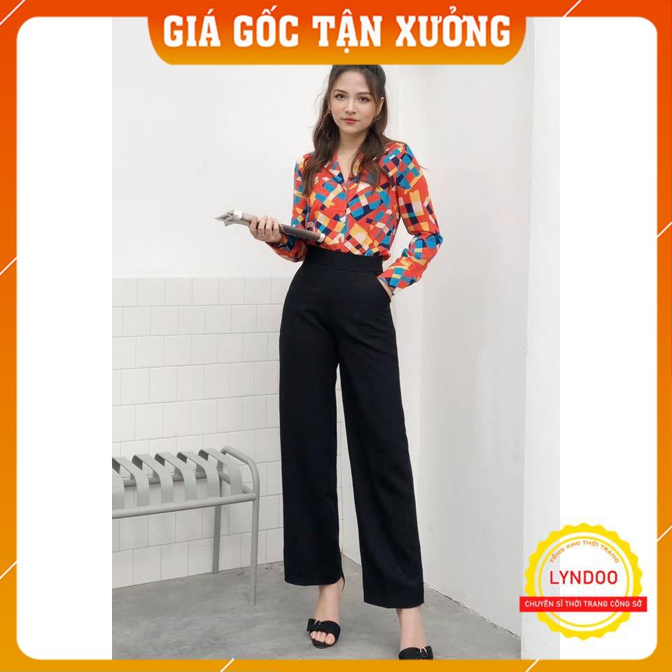 Quần tây ống rộng lưng cao 💖 𝑭𝑹𝑬𝑬𝑺𝑯𝑰𝑷 💖 Quần tây nữ ống suông khoá sườn, vải tuyết mưa sang xịn mịn