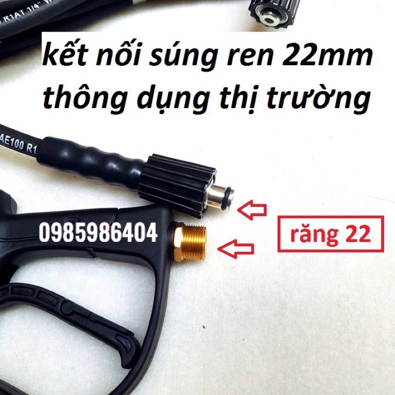 20m Dây xịt rửa, dây rửa xe lõi thép áp lực cao cấp dùng cho máy xịt rửa áp lực cao