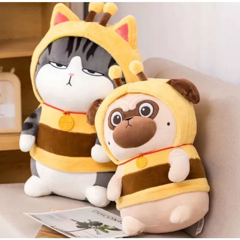 Gấu bông mèo hoàng thượng, gấu bông mèo hoàng thượng cosplay ong, gaua bông cho hoàng thượng cosplay ong.