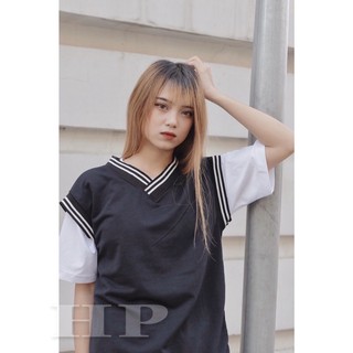 Sét áo gile viền trơn + áo